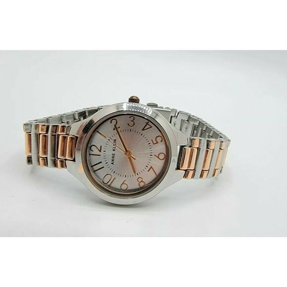 Ladies Anne Klein AK/3109 Two Tone Rose Gold Stainless Steel Analog Quartz Watch - Picture 4 of 10
